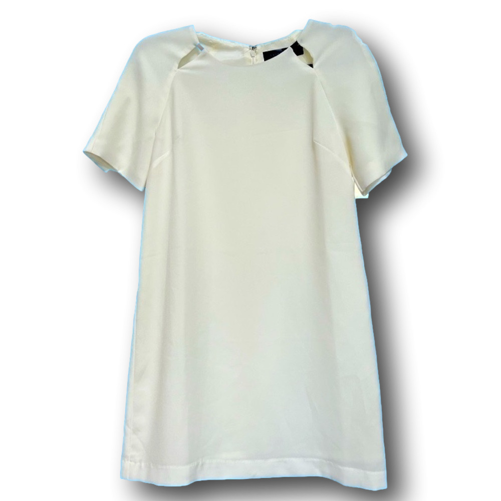 BORDEAUX off white/cream colored cut out dress